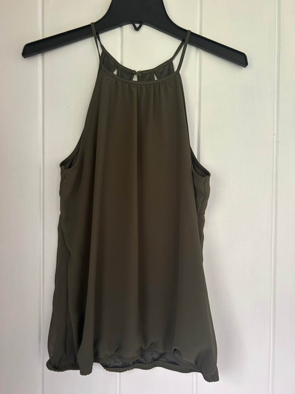 Express Olive Halter Cami Tank Top